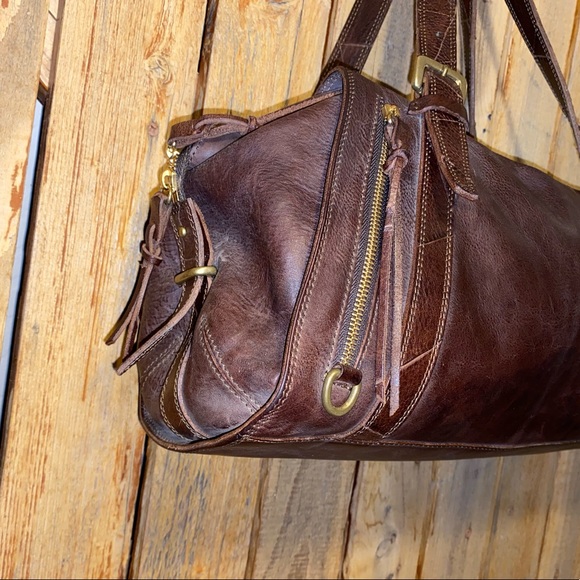 Mahari Brown Leather Duffle - Picture 4 of 14